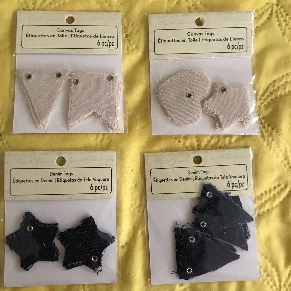 Michael’s Denim and Canvas tags (24 pieces).